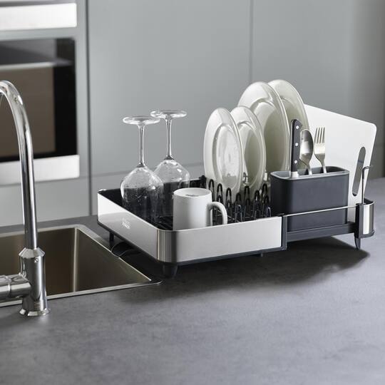 Joseph Joseph Extend Steel Expandable Dish Rack Grey
